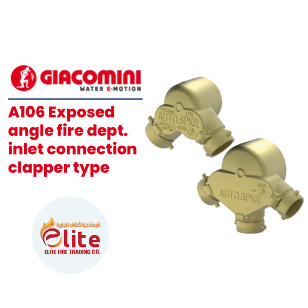 Giacomini A106 Exposed angle fire dept. inlet connection clapper type in Saudi Arabia