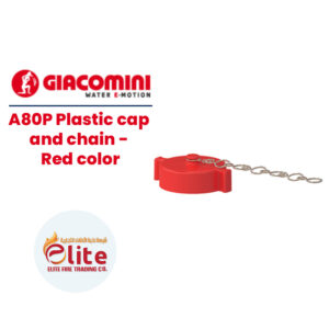 Giacomini A80P Plastic cap and chain Red color in Saudi Arabia شركة نخبة الأطفاء التجارية Elitefire |