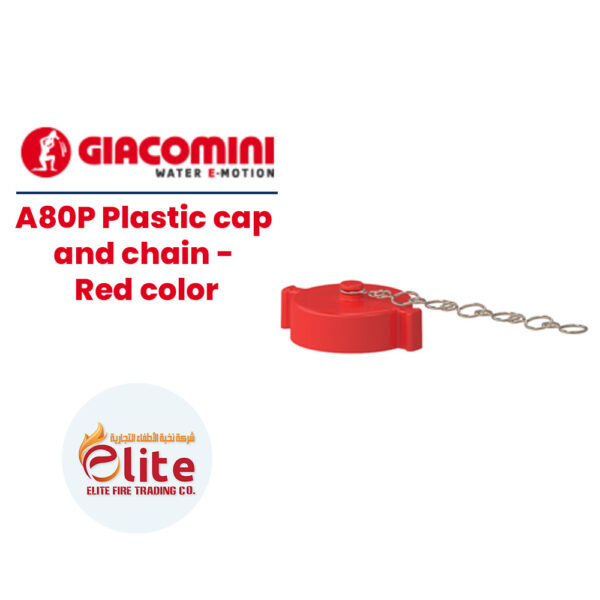 Giacomini A80P Plastic cap and chain - Red color in Saudi Arabia