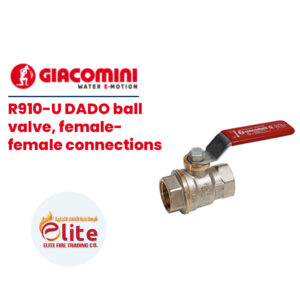 Giacomini R910 U DADO ball valve female female connections in Saudi Arabia شركة نخبة الأطفاء التجارية Elitefire |